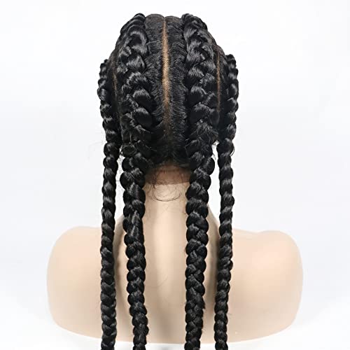 Jiaxu Perücken 30-Zoll-Damen Spitze Perücke Frauen langes Haar Synthetische Faser Kopfbedeckung Vierstrand Perücken für Mädchen (Farbe : 1B#) von AGIPS