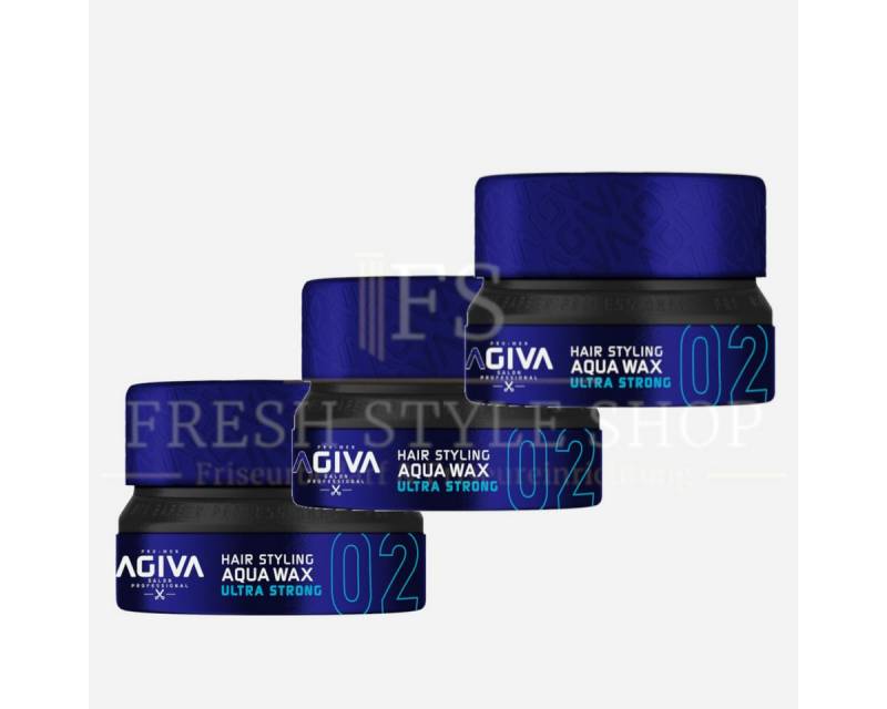 AGIVA Professional Haarwachs 3x Haarwachs Haar Wax 155ml 02 Ultra Strong, 3-tlg. von AGIVA Professional