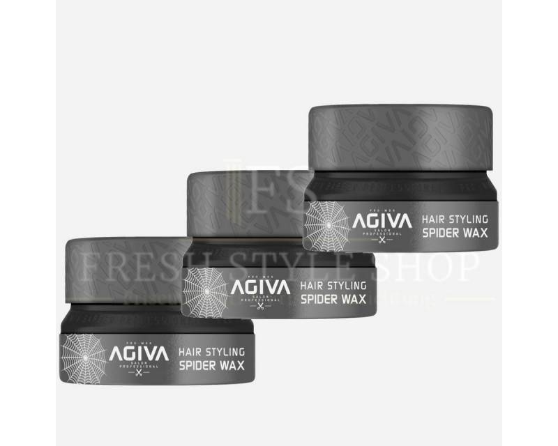AGIVA Professional Haarwachs 3x Haarwachs Haar Wax 155ml 10 Spider (Fiber), 3-tlg. von AGIVA Professional
