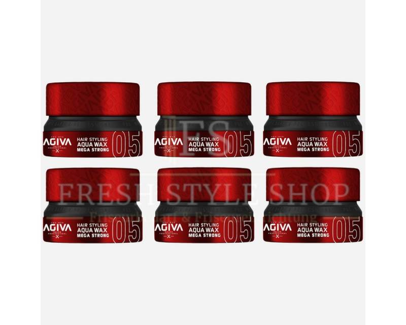 AGIVA Professional Haarwachs 6x Haarwachs Haar Wax 155ml 05 Mega Strong, 6-tlg. von AGIVA Professional