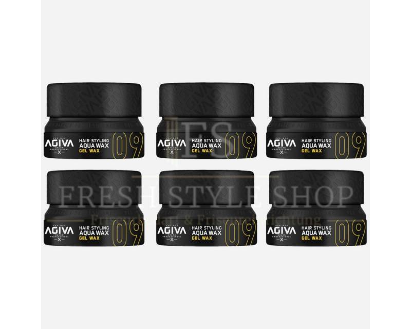 AGIVA Professional Haarwachs 6x Haarwachs Haar Wax 155ml 09 Gel Wax, 6-tlg. von AGIVA Professional