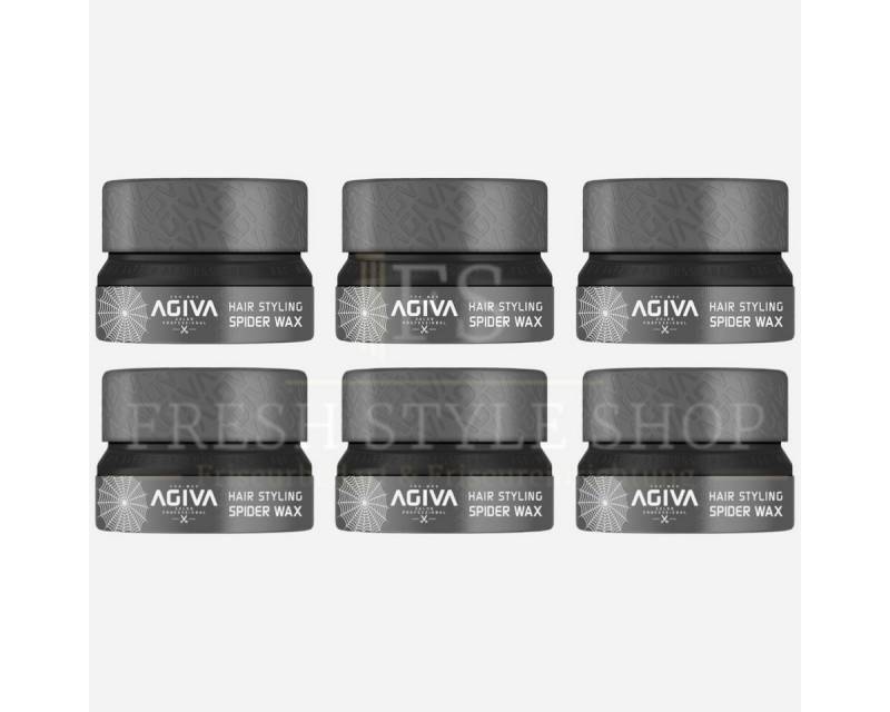 AGIVA Professional Haarwachs 6x Haarwachs Haar Wax 155ml 10 Spider (Fiber), 6-tlg. von AGIVA Professional