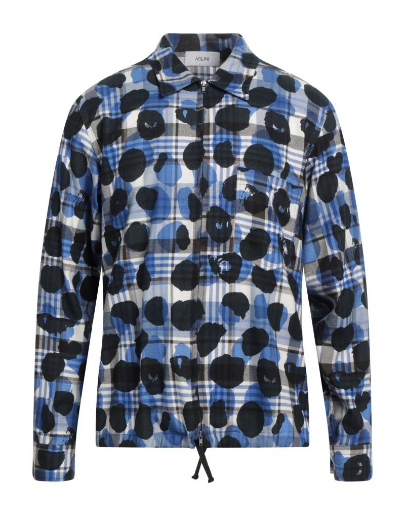 AGLINI Hemd Herren Azurblau von AGLINI