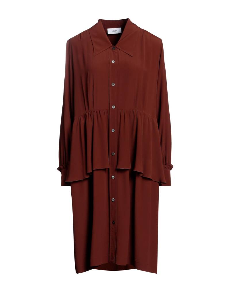 AGLINI Midi-kleid Damen Braun von AGLINI