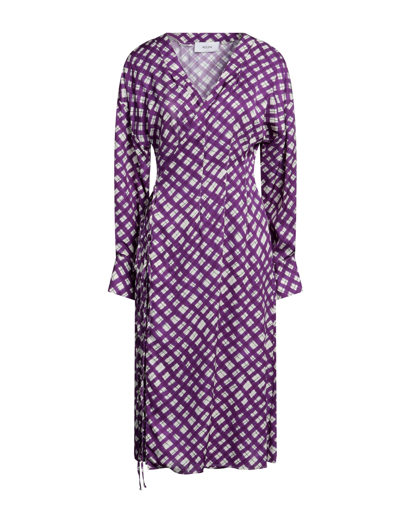 AGLINI Midi-kleid Damen Violett von AGLINI