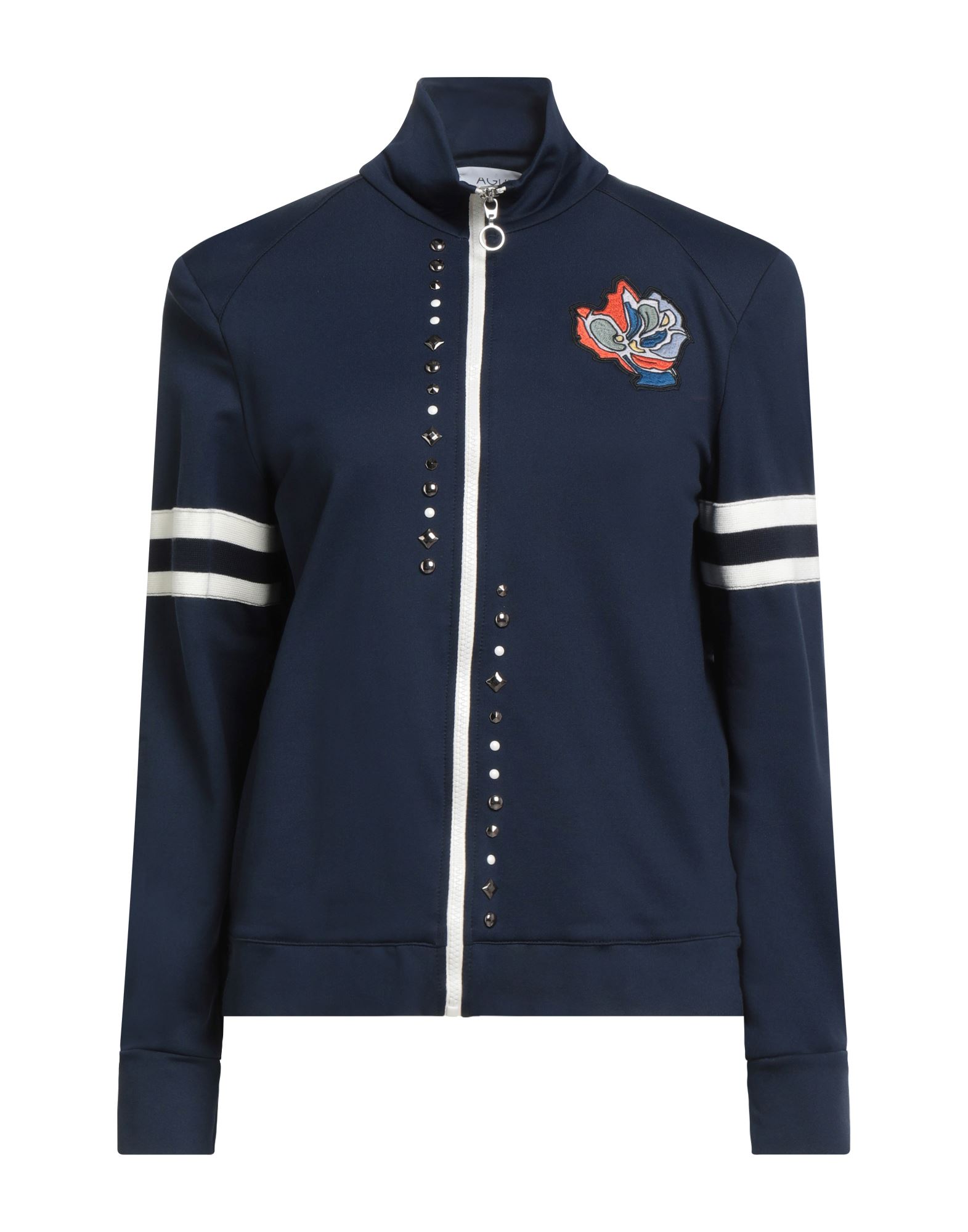 AGLINI Sweatshirt Damen Marineblau AGLINI Sweatshirt Damen Marineblau von AGLINI