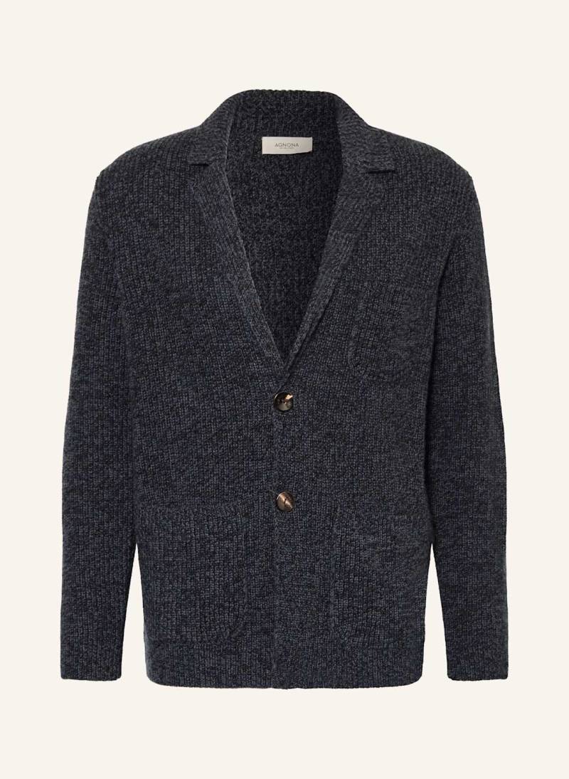 Agnona Stricksakko Regular Fit Aus Cashmere blau von AGNONA