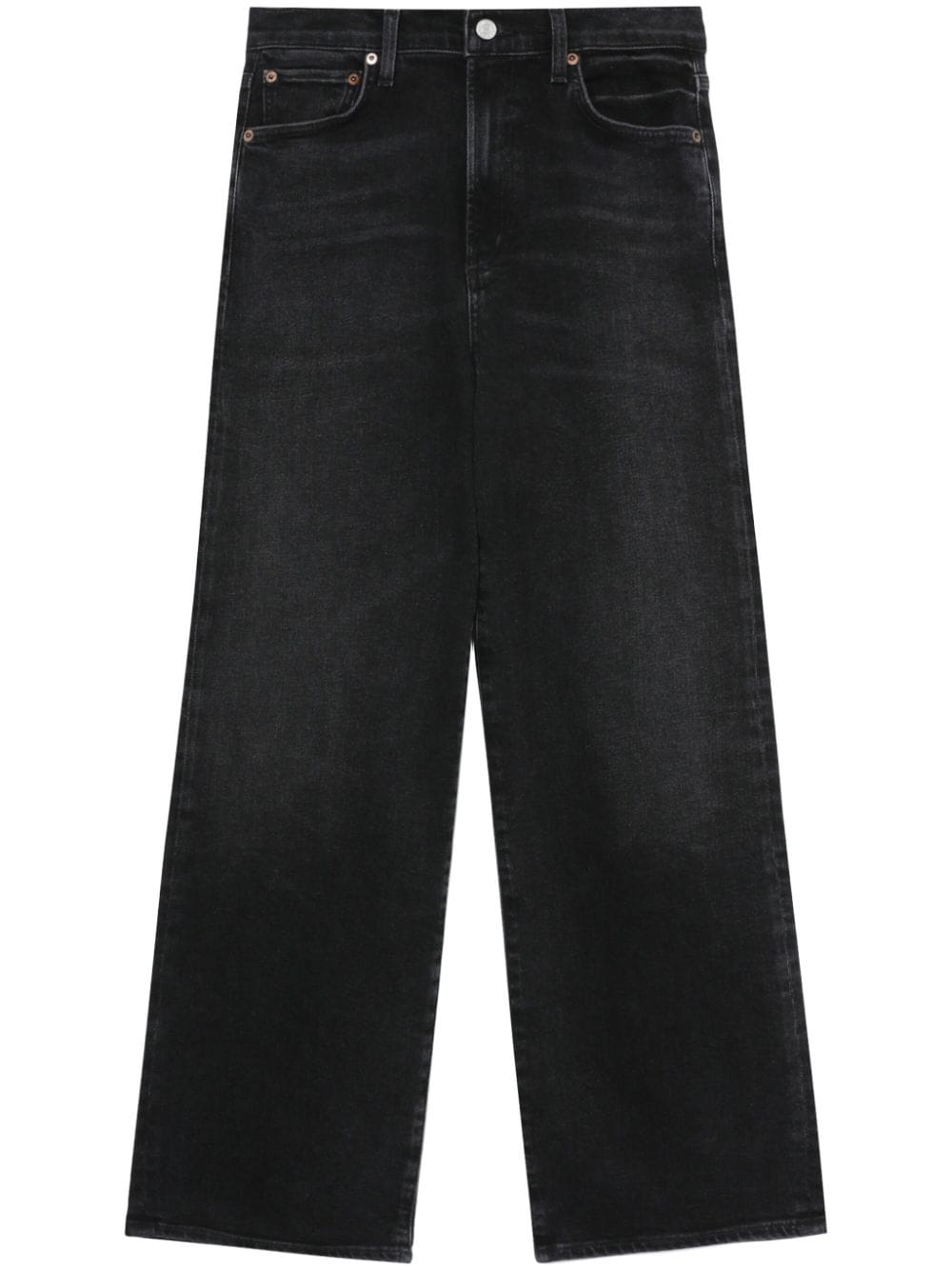 AGOLDE Weite '90s High-Rise-Jeans - Schwarz von AGOLDE