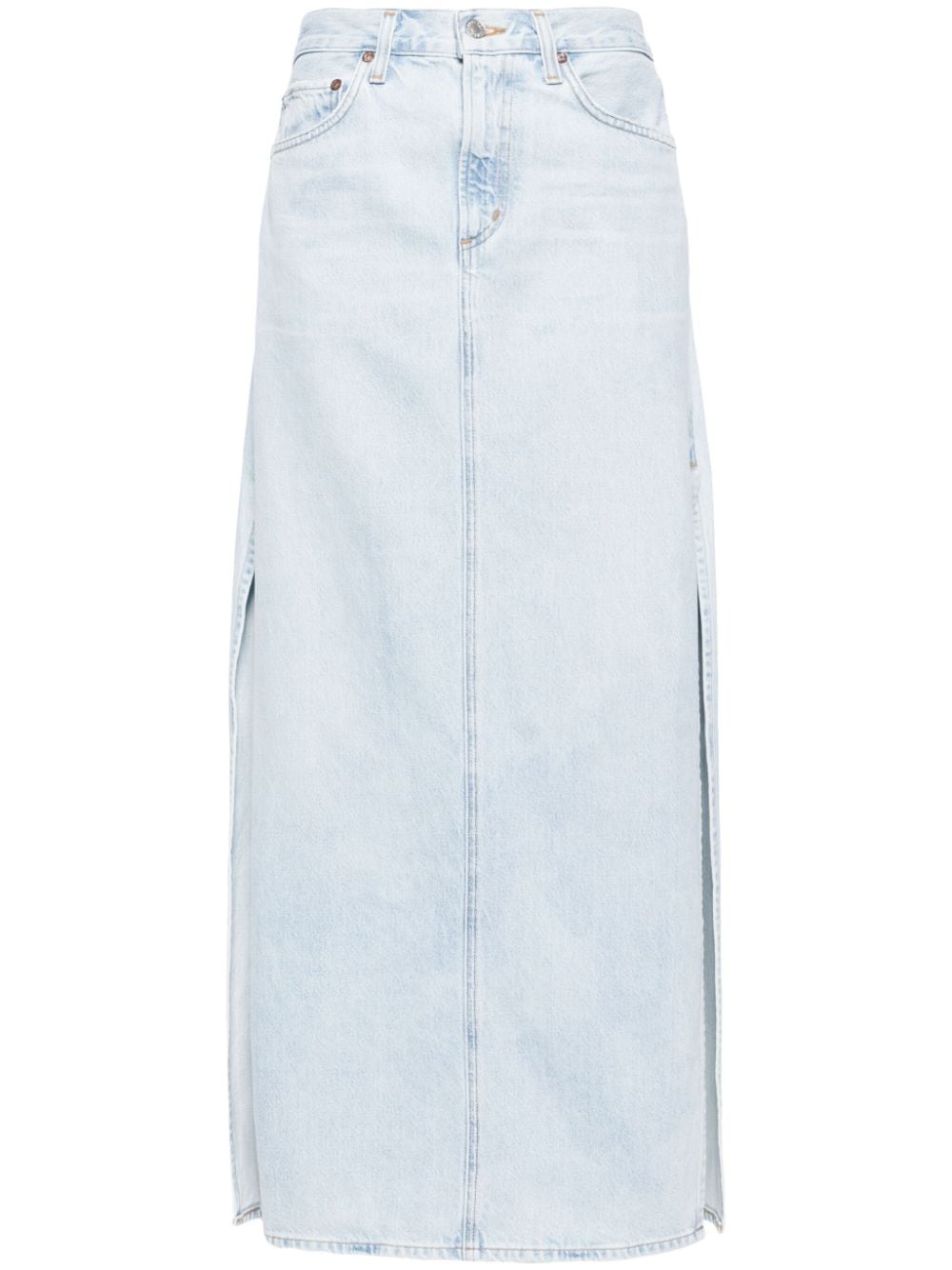 AGOLDE Ausgeblichener Jeans-Maxirock - Blau von AGOLDE