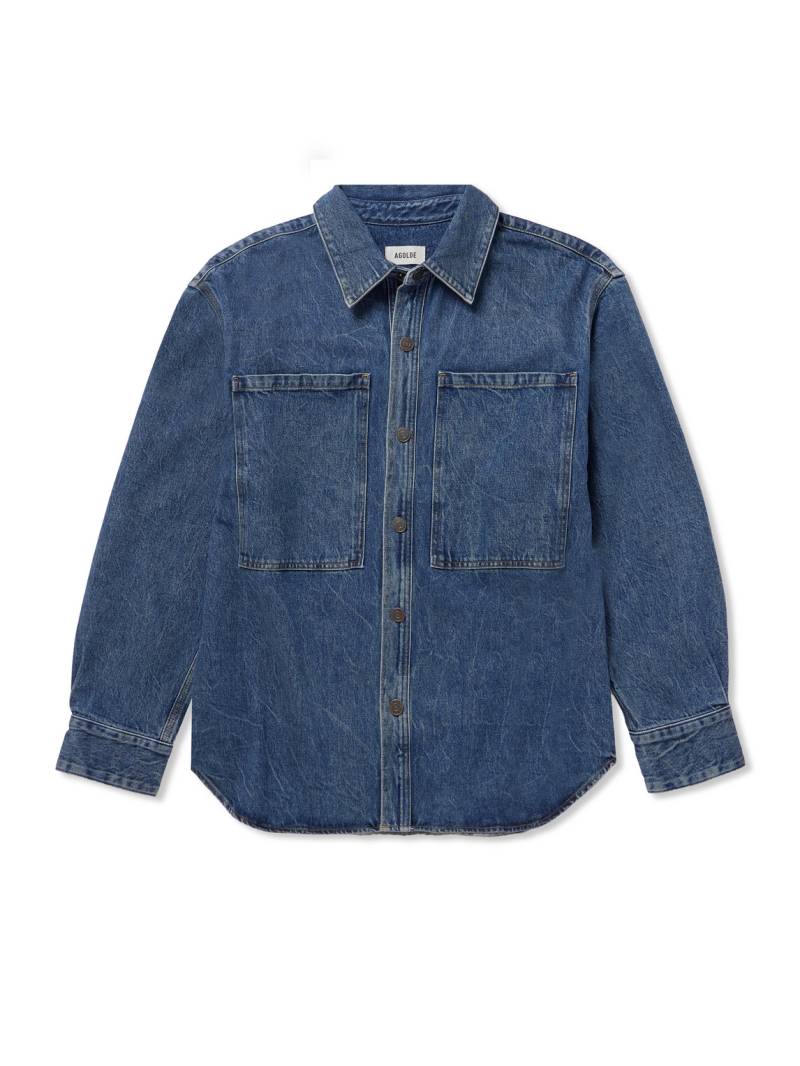 AGOLDE - Atticus Denim Shirt - Men - Blue - M von AGOLDE