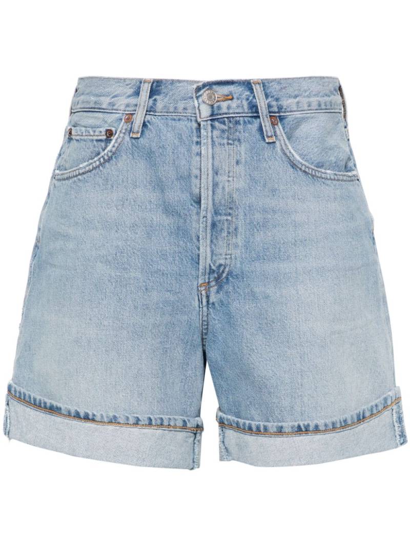 AGOLDE Hoch sitzende Dame Jeans-Shorts - Blau von AGOLDE