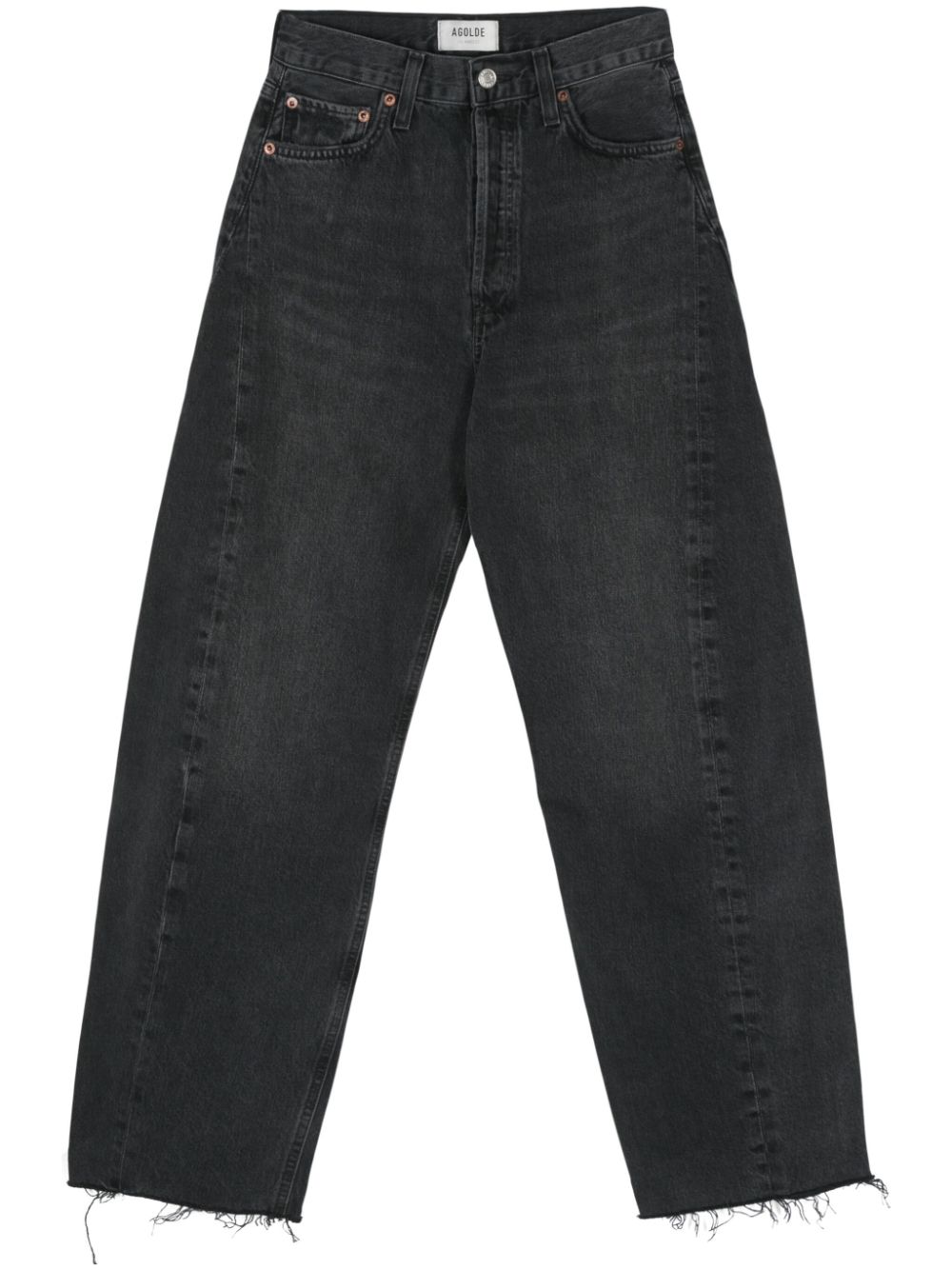 AGOLDE Hoch sitzende Luna Tapered-Jeans - Schwarz von AGOLDE