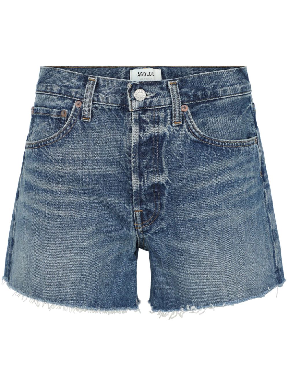 AGOLDE Parker Long Jeans-Shorts - Blau von AGOLDE