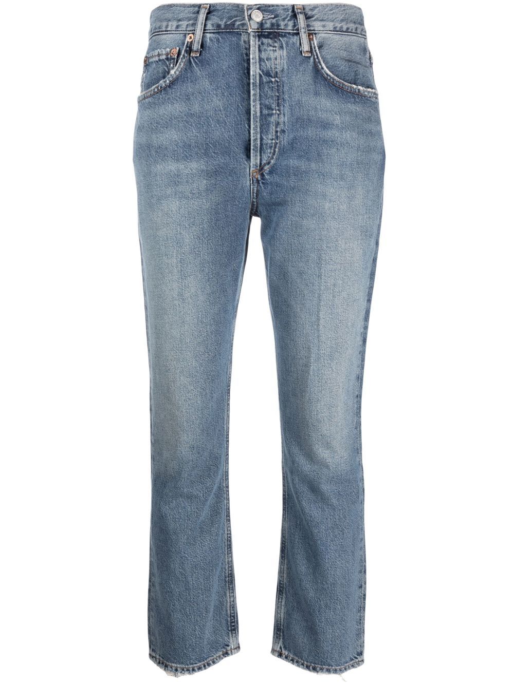 AGOLDE Riley Cropped-Jeans - Blau von AGOLDE