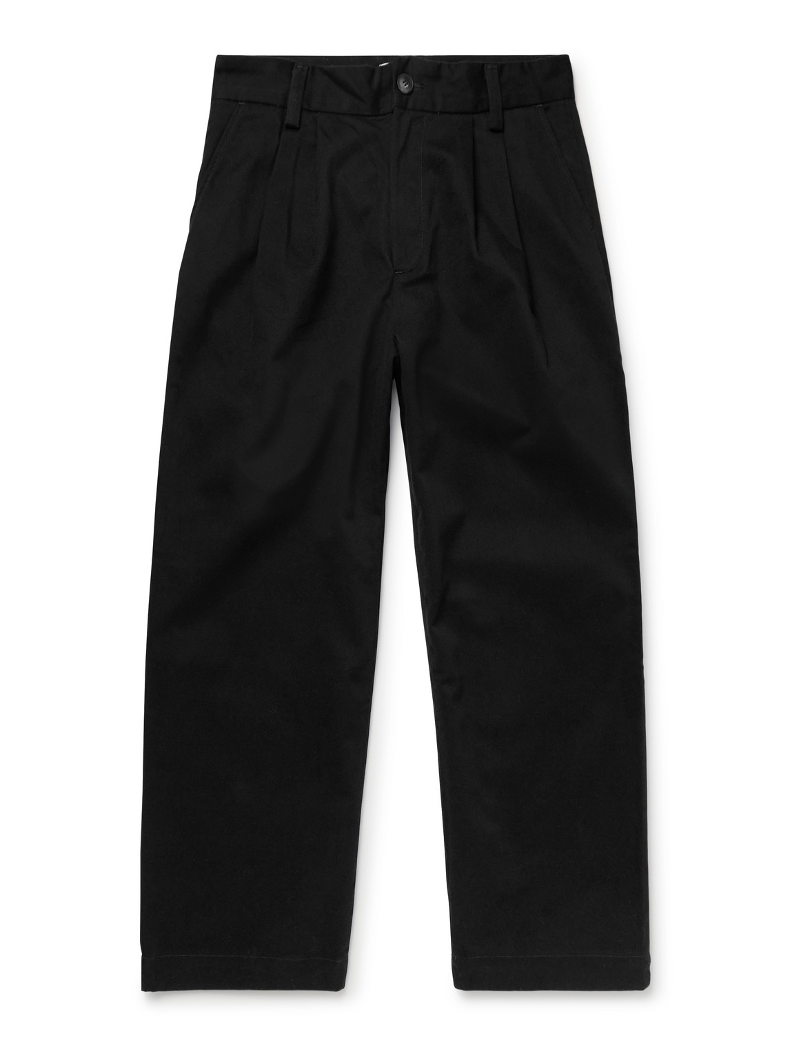 AGOLDE - Slater Straight-Leg Pleated Cotton-Twill Trousers - Men - Black - UK/US 31 von AGOLDE