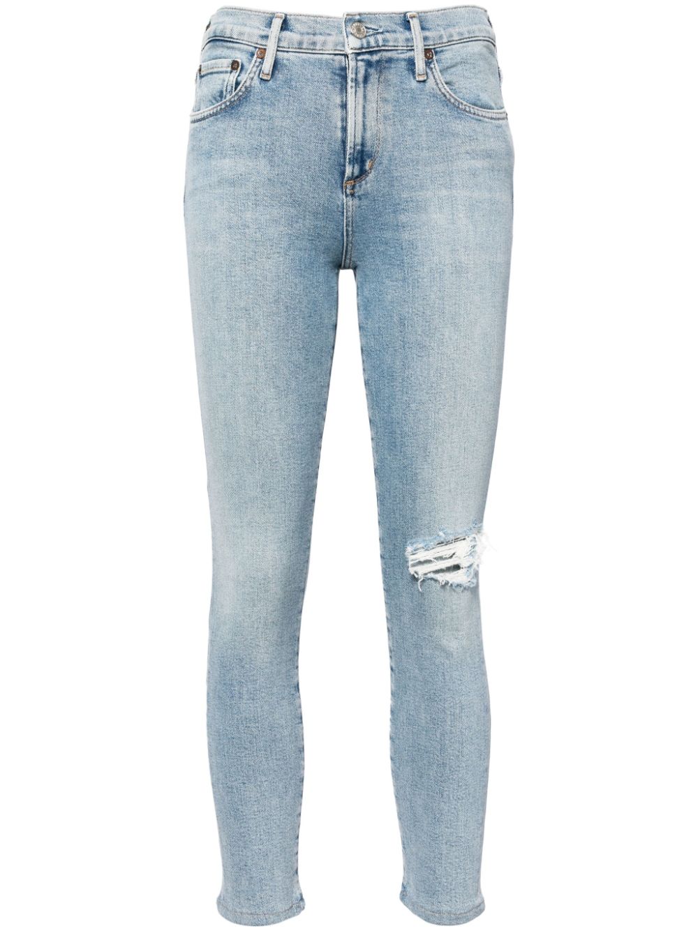AGOLDE Sophie Skinny-Jeans im Distressed-Look - Blau von AGOLDE