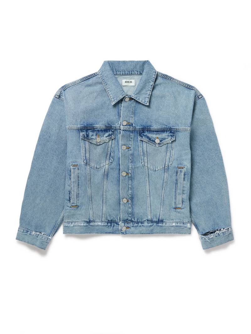 AGOLDE - Stefano Denim Trucker Jacket - Men - Blue - L von AGOLDE