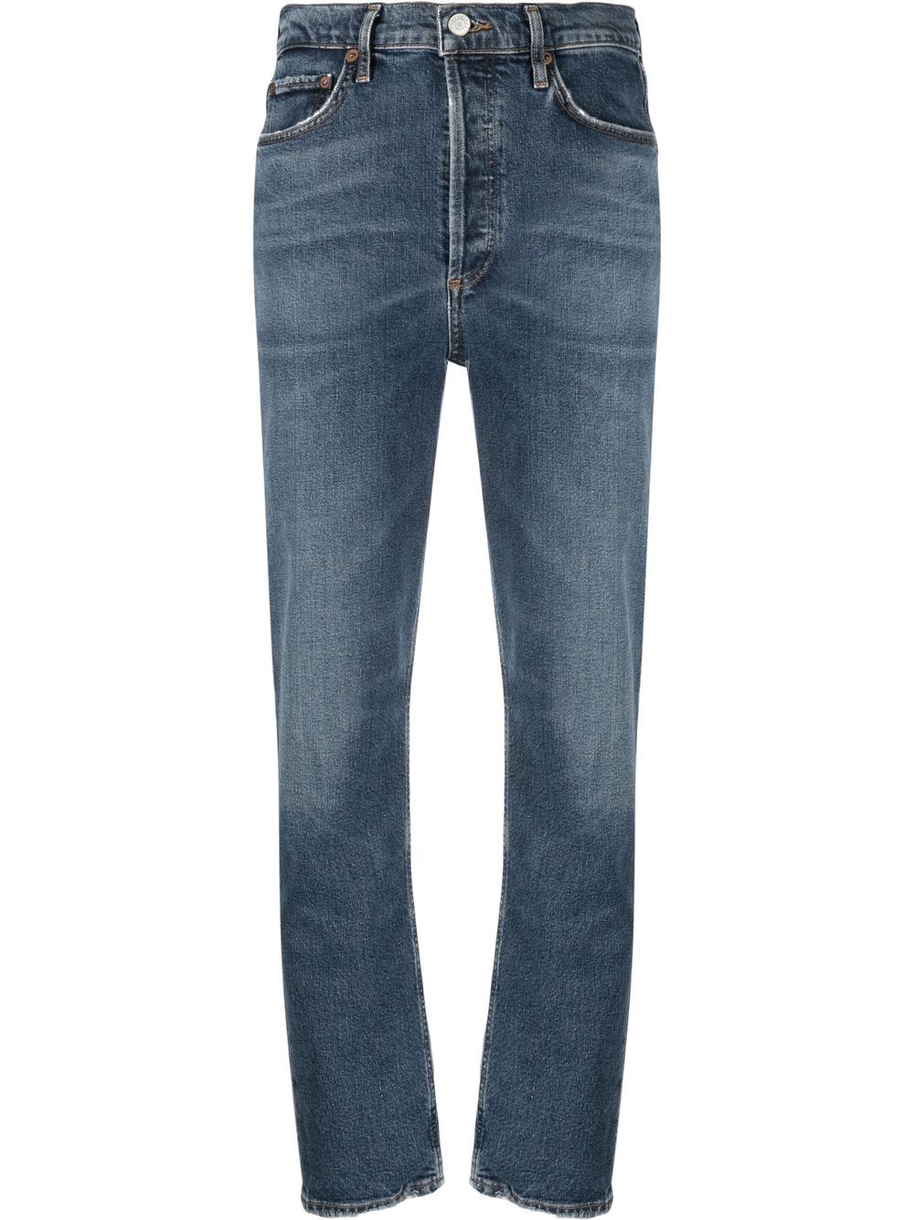 AGOLDE Taillenhohe Slim-Fit-Jeans - Blau von AGOLDE