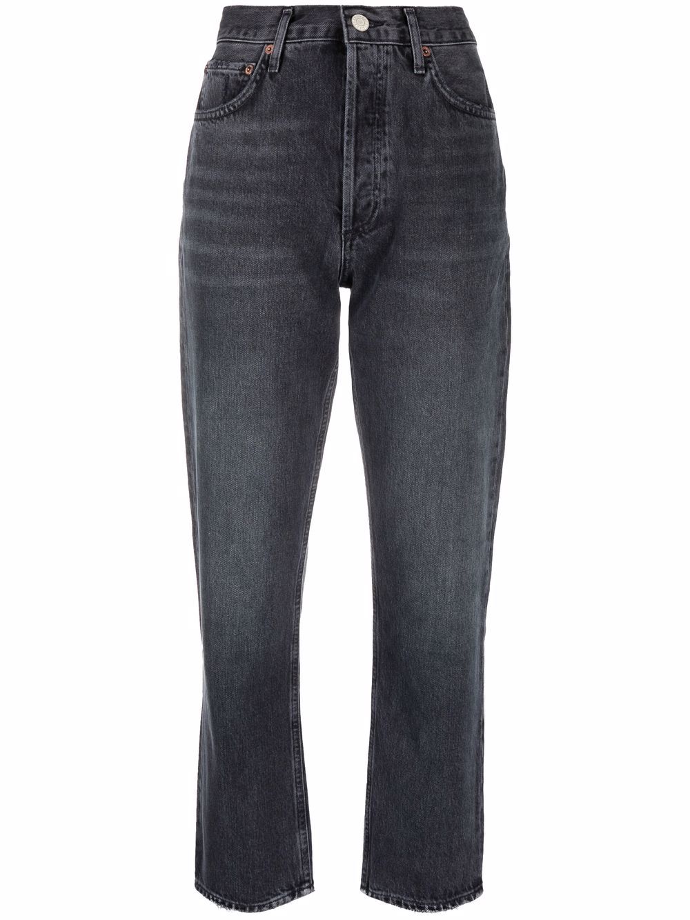 AGOLDE Tapered-Cropped-Jeans - Schwarz von AGOLDE