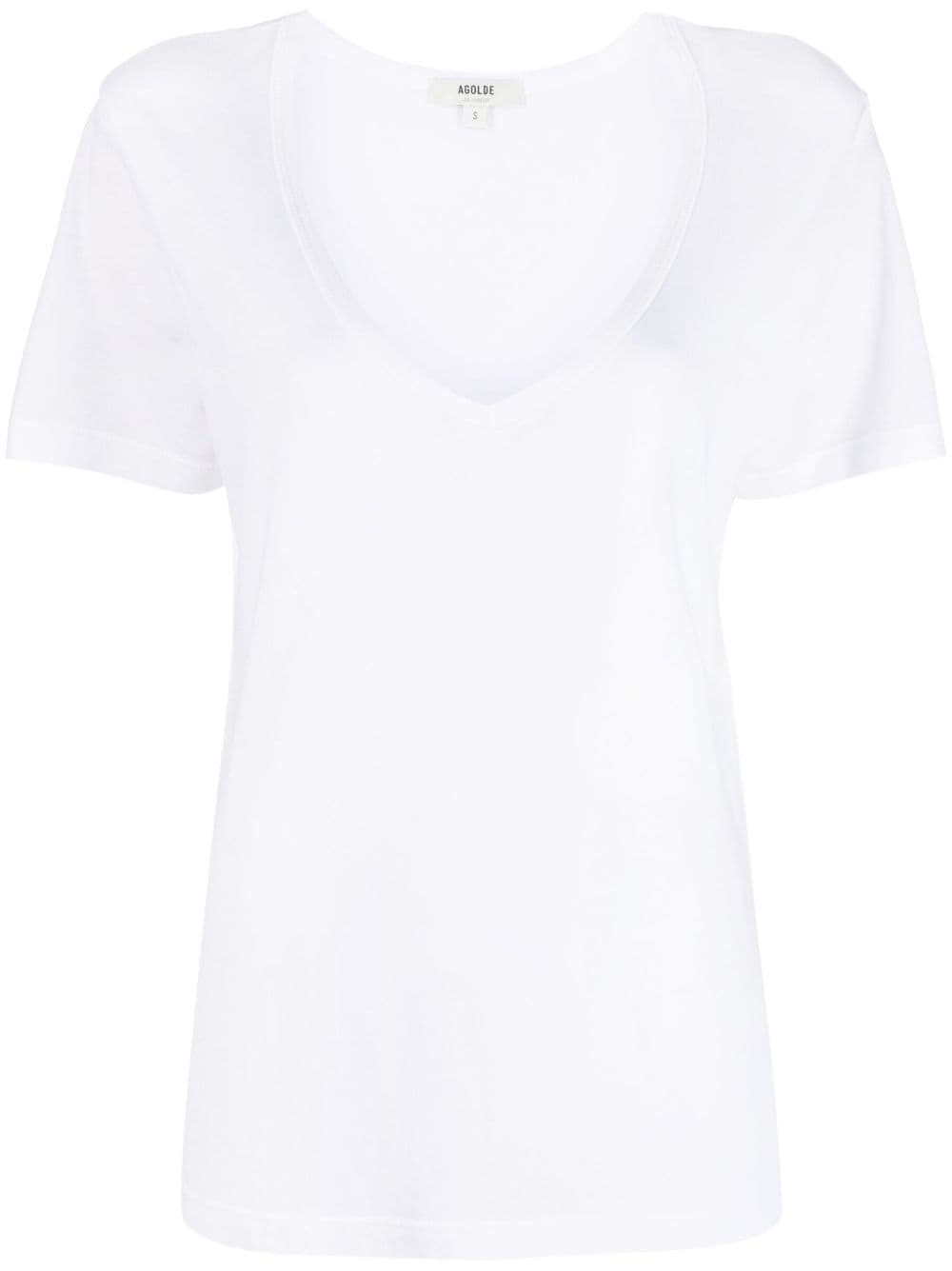 AGOLDE T-Shirt mit U-Ausschnitt - Weiß von AGOLDE