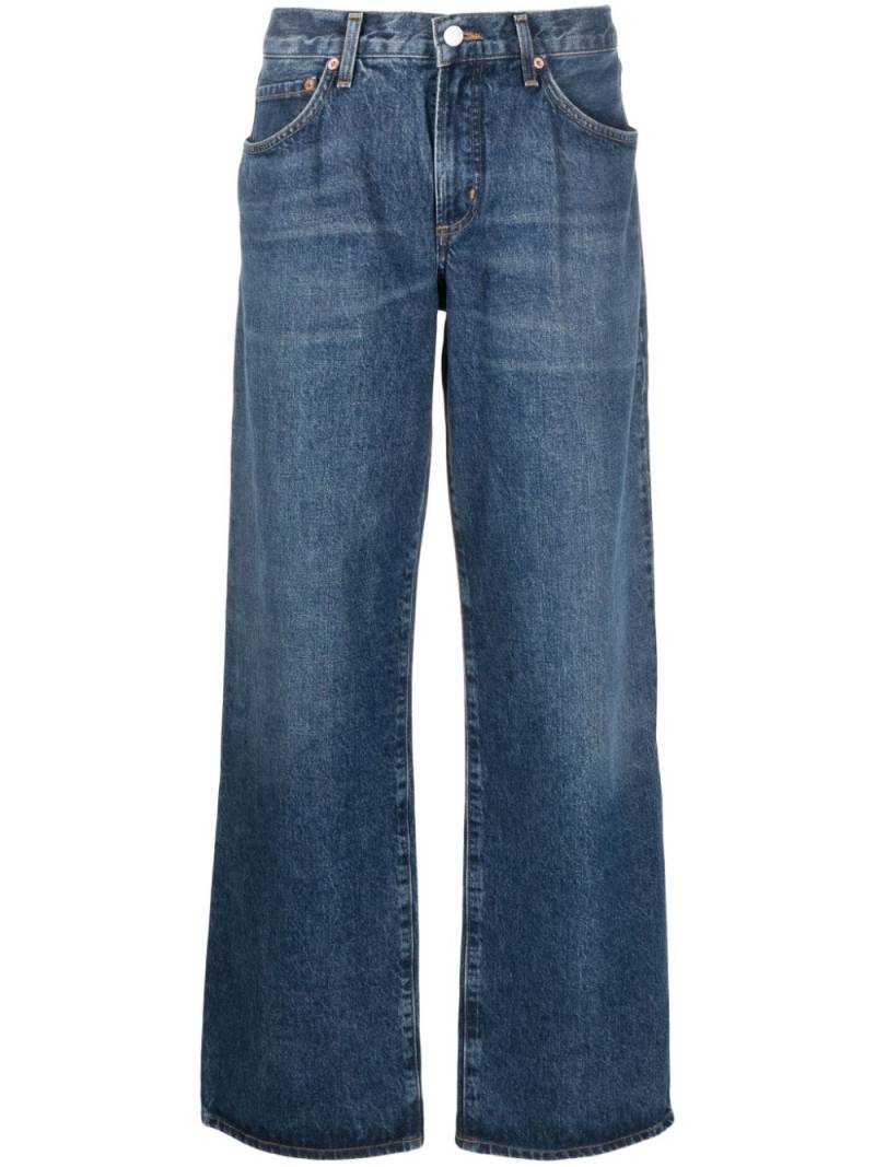 AGOLDE Straight-Leg-Jeans mit hohem Bund - Blau von AGOLDE