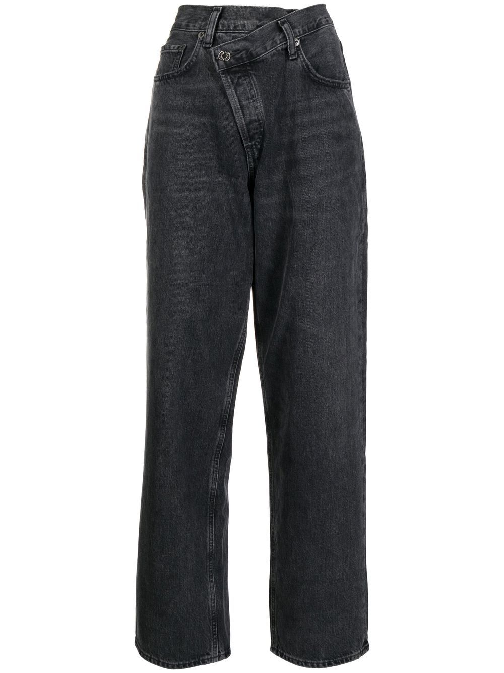 AGOLDE High-Waist-Jeans mit geradem Bein - Schwarz von AGOLDE