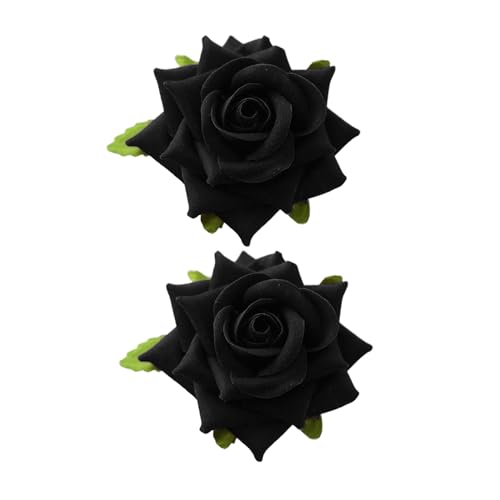 2 x Rosen-Haarspangen, Haarspangen für Damen, Blumen-Brosche, Blumen-Haarnadel, Rosen-Brosche, Braut-Brosche, Anstecknadel, Blumenbrosche für Damen von AGONEIR