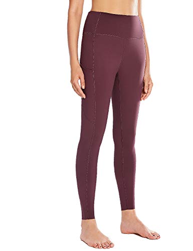 AGONVIN Workout Leggings für Frauen High Waisted Yoga Pants mit Tasche Tummy Control Active Tights - 25" Hellviolett_mit Tasche S von AGONVIN