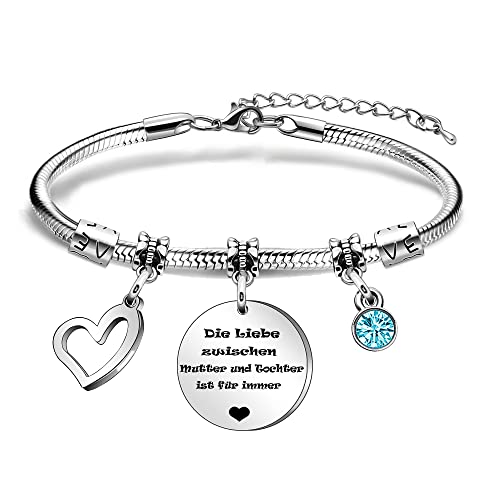 AGR8T Armbänder Mutter Tochter Geschenke Muttertagsgeschenke für Mama Die Liebe zwischen Mutter und Tochter ist für immer (C) von AGR8T