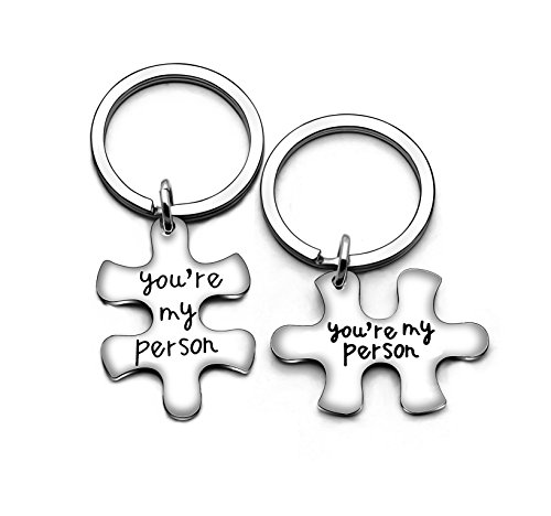 Valentinstags-Familien-Schlüsselanhänger mit Aufschrift "Her Weirdo, His Crazy“, Valentinstagsgeschenk für Paare, Freund, Freundin, Weihnachten, 2 Stück, von AGR8T