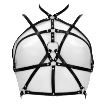 Frauen Gürtel Leder Taille Brust Kette Strap-on Unterwäsche O-Ring Rave Club Halloween Party Weihnachten Körper Accessoires Goth Punk von AGRIBO