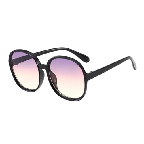 AGRIEVE Klassische Damen-Sonnenbrille aus Kunststoff, übergroßer runder Rahmen, luxuriöse Damenbrille, große Schattierungen, lila, pink, Einheitsgröße von AGRIEVE