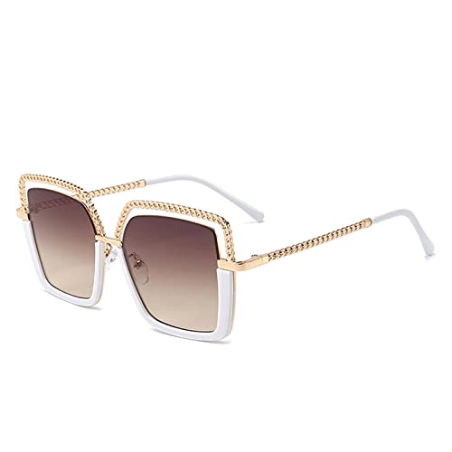 AGRIEVE Luxus Sonnenbrille Damen Legierung Uhr Kette Sonnenbrille Herren Sonnenschutz Brille Mädchen UV400,1,Einheitsgröße von AGRIEVE