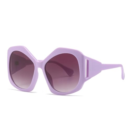 AGRIEVE Mode Übergroße Cat Eye Rosa Sonnenbrille Frauen Vintage Punk Sonnenbrille Für Weibliche Große Rahmen Shades UV400 Brillen, Lila, Einheitsgröße von AGRIEVE