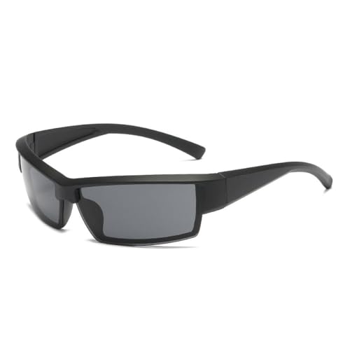 AGRIEVE Modische Sonnenbrille für Damen, Punk, halbrandlos, rechteckig, für Herren, trendige Sportbrille für Outdoor-Radfahren, C2, Sand, Einheitsgröße von AGRIEVE