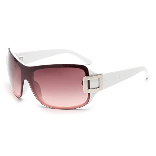 AGRIEVE Modische Sonnenbrille mit Rundum-Schild für Damen, trendige Sonnenbrille, C3 bunt, Einheitsgröße von AGRIEVE