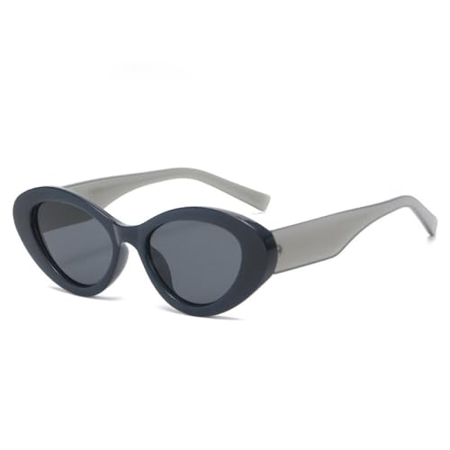AGRIEVE Ovale Cat-Eye-Sonnenbrille für Herren, Retro-Sonnenbrille für Damen, Vintage-Sonnenbrille, weiblich, trendig, Blaugrau, Einheitsgröße von AGRIEVE