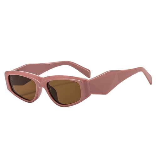 AGRIEVE Retro Einzigartige unregelmäßige Katzenaugen-Sonnenbrille für Damen, modische Sonnenbrille mit UV400-Schutz für Herren, Leopardenmuster, Einheitsgröße von AGRIEVE