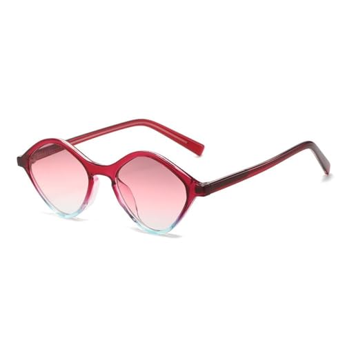 AGRIEVE Retro Kleine Polygon Quadratische Sonnenbrille Damen Hochwertige Mode Brillen Herren Trendy Punk Sonnenbrillen Schattierungen UV400, lila, Einheitsgröße von AGRIEVE