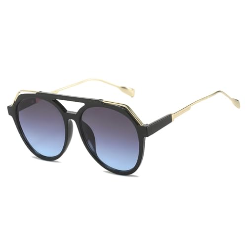 AGRIEVE Sonnenbrille Damen Herren Retro Ovale Sonnenbrille Weiblich Vintage Mode UV400,Graublau,Einheitsgröße von AGRIEVE
