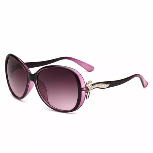 AGRIEVE Sonnenbrille für Damen, Vintage-/Retro-Sonnenbrille, UV400, C3 Hellviolett, Einheitsgröße von AGRIEVE