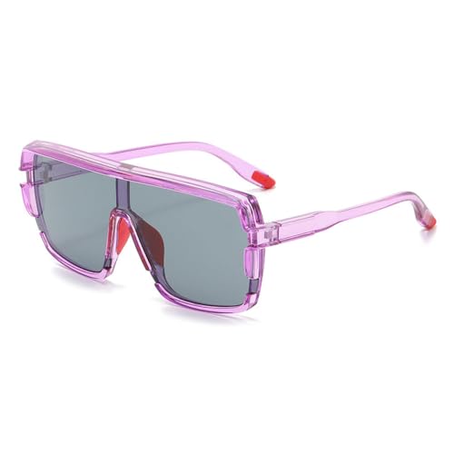 AGRIEVE Übergroße quadratische Sonnenbrille für Frauen, Luxusmode, getönte hochwertige Sonnenbrille für Männer, Sport, MTYJ186, Lila, Einheitsgröße von AGRIEVE