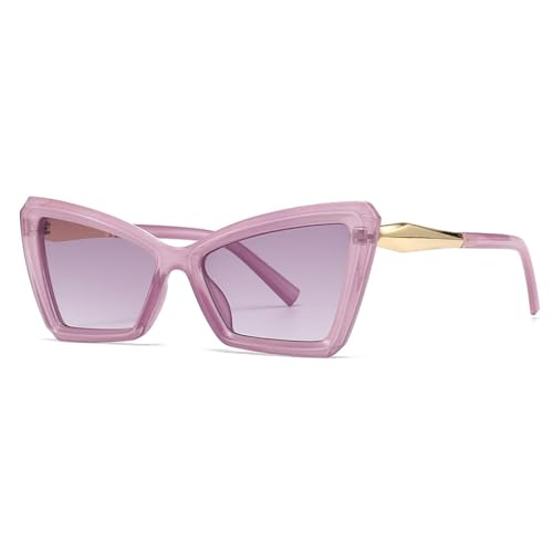 AGRIEVE Vintage Cat Eye Sonnenbrille für Damen, modische Luxus-Sonnenbrille, trendige Punk-Sexy Damenbrille, C Lila Lila, Einheitsgröße von AGRIEVE