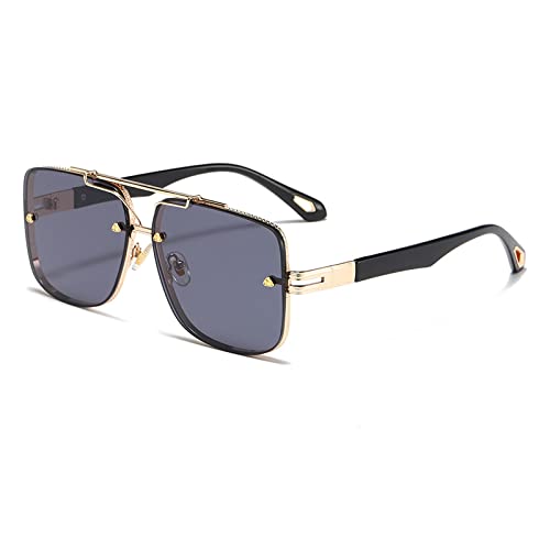 AGRIEVE Vintage-Sonnenbrille für Damen, modischer Trend, quadratische Sonnenbrille für Herren, Driving Shades Damen, UV400, C2 Gold, Einheitsgröße von AGRIEVE