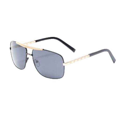 AGRIEVE Vintage quadratische Herren-Sonnenbrille, Ankunft, Luxus-Sonnenbrille für Herren, UV400, Schwarzgold, Einheitsgröße von AGRIEVE