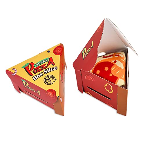 Lustige Pizza Socken Box Herren Damen Papa Jungen-Geschenke für Männer Bunte Lustig Witzige Verrückte Vatertagsgeschenk Socken Mit Motiv Ostern Geschenkideen Weihnachten Geburtstagsgeschenk - 1 Paar von AGRIMONY