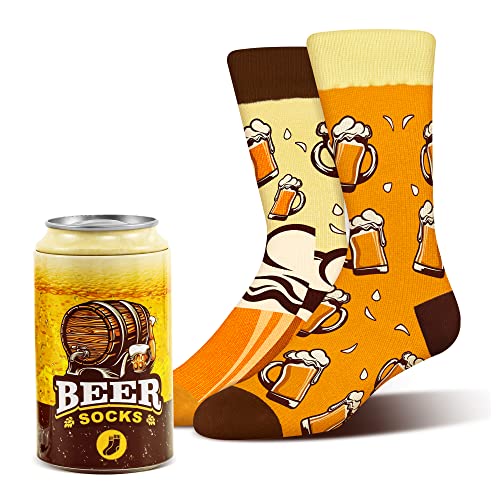 Lustige Bier Socken Männer Herren Papa Jungen - Bunte Lustig Männer Geschenke Witzige Coole Bedrucken Verrückte Motiv Beer Socken - Geschenk Vatertag Valentinstag Weihnachten Geburtstagsgeschenk von AGRIMONY