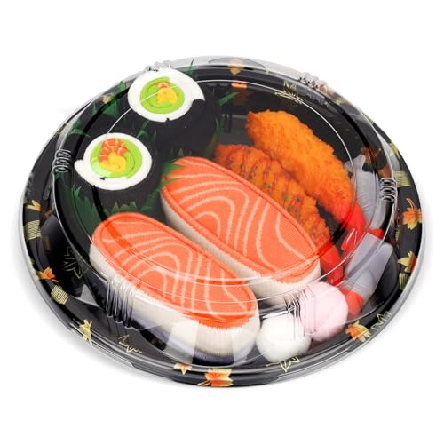 AGRIMONY Lustige Socken in Sushi-Form Herren Damen-Valentinstag Geschenke für Männer Lustig witzige Bunte Verrückte Socken japanische Geschenkideen Jungen Weihnachten Geburtstagsgeschenk - 2 Paar von AGRIMONY