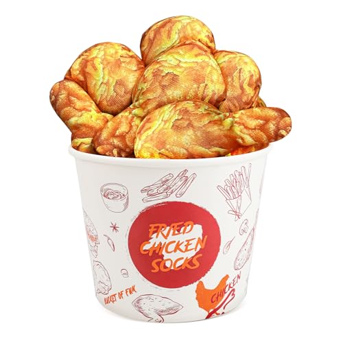 Lustige Gebratenes Huhn Socken Box Herren Papa Jungen - Witzige Geschenke für Männer Teenager ihn Opa Coole Socken mit Motiv - Geschenkideen Ostern Weihnachten Geburtstags Geschenk Vatertag - 3 Paar von AGRIMONY