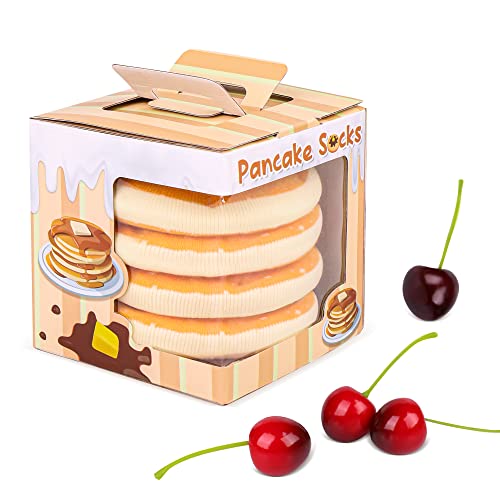 Lustige Pfannkuchen Socken Herren Damen-Herren Papa Damen-Geschenke für Männer Lustig Witzige Verrückte Motiv Socken Geschenkideen Vatertagsgeschenk Ostern Weihnachten Geburtstagsgeschenk - 1 Paar von AGRIMONY